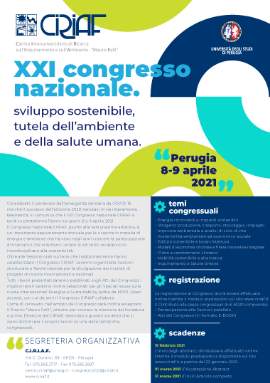 Copertina XXI Convegno CIRIAF